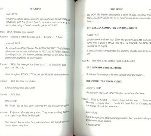 Johnny Mnemonic original screenplay - Whoa is (Not)