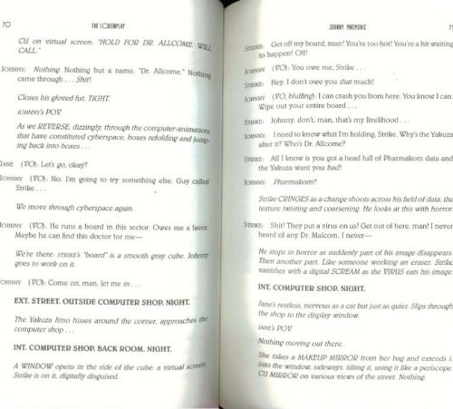 Johnny Mnemonic original screenplay - Whoa is (Not)