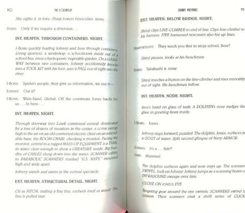 Johnny Mnemonic original screenplay - Whoa is (Not)