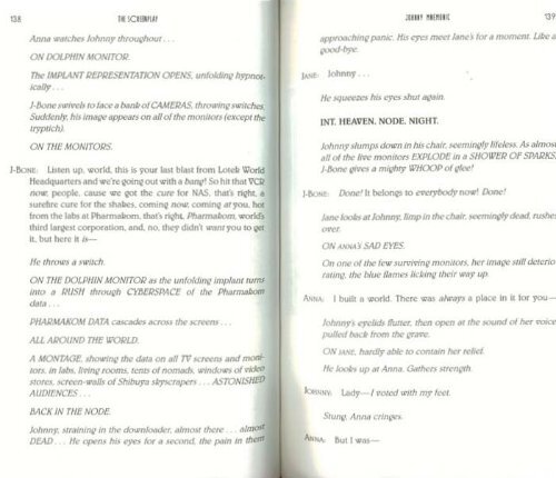 Johnny Mnemonic original screenplay - Whoa is (Not)