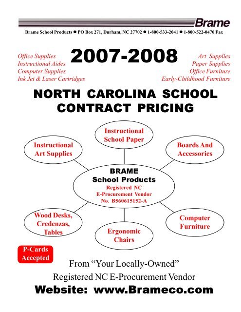 Brame School Products Po Box 271 Durham Nc