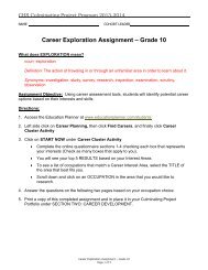 Career Exploration Assignment â Grade 10