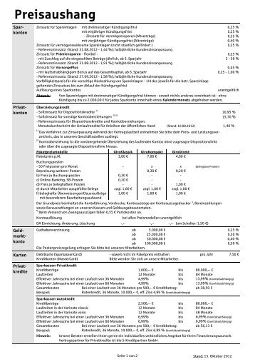 Preisaushang aktuell-neu - Sparkasse Nienburg