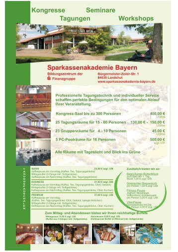 Kongresse Sparkassenakademie Bayern Tagungen Seminare ...