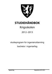STUDIEHÃNDBOK Krigsskolen - HÃ¸gskolene i Forsvaret