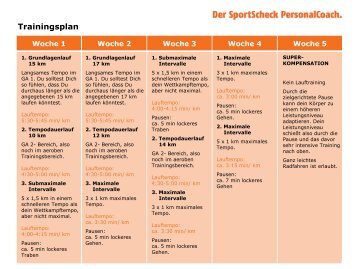 Trainingsplan Trainingsplan