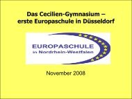 Europa-Curriculum - Cecilien-Gymnasium