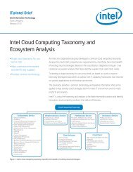 Intel Cloud Computing Taxonomy and Ecosystem Analysis