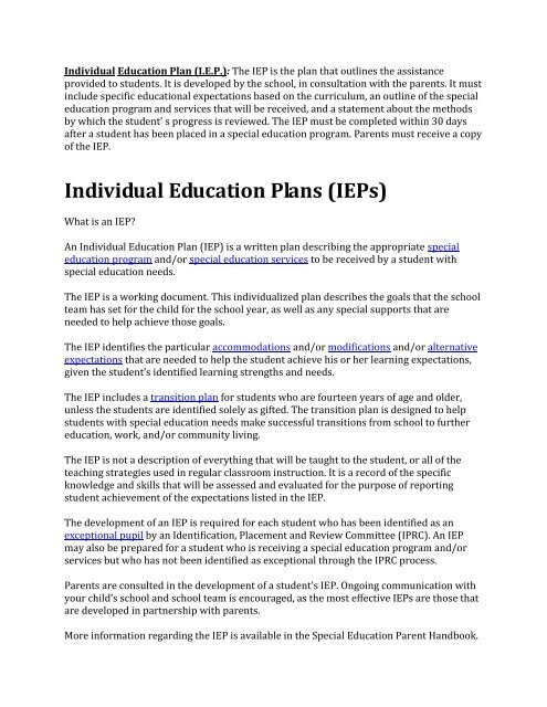 Individual-Education-Plan