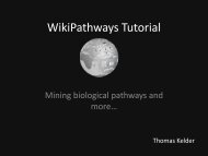 WikiPathways Tutorial