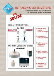 Ultrasonic transmitters for solids - nivelco