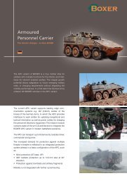 Data sheet Armoured Personnel Carrier - artec-boxer.com