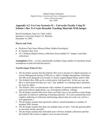 Appendix 4.2: Use Case Scenario #2 - Digital Library Federation