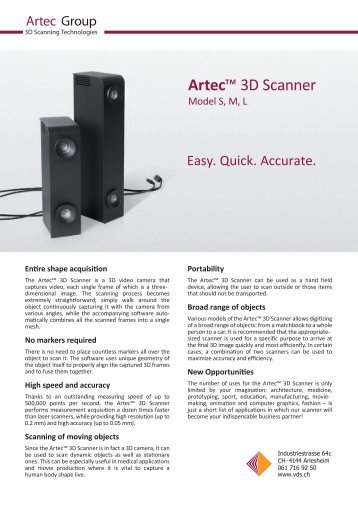 Artec 3D Scanner list face