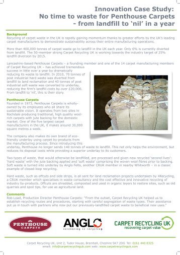 Penthouse Carpets Case Study - Carpet Recycling UK