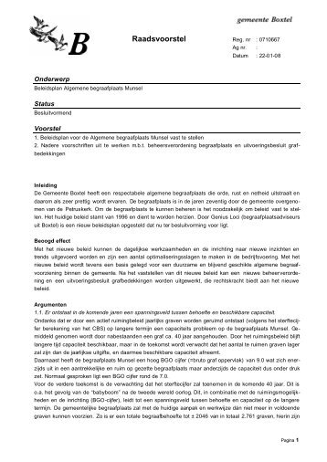 Beleidsplan algemene begraafplaats Munsel (pdf) - Databank ...