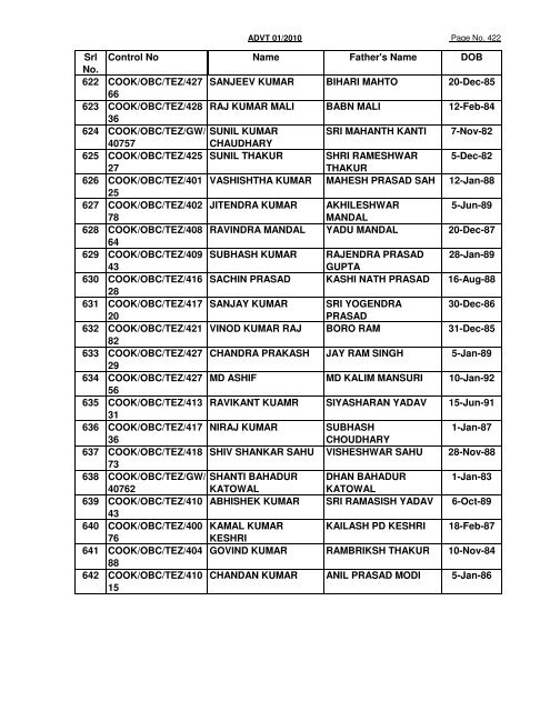 GREF CENTRE PUNE LIST OF CANDIDATES FOUND NOT ...