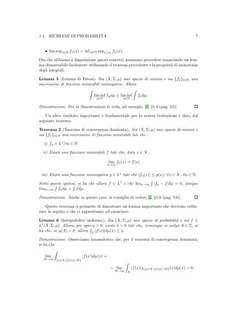 Il teorema ergodico - Matematica e Applicazioni