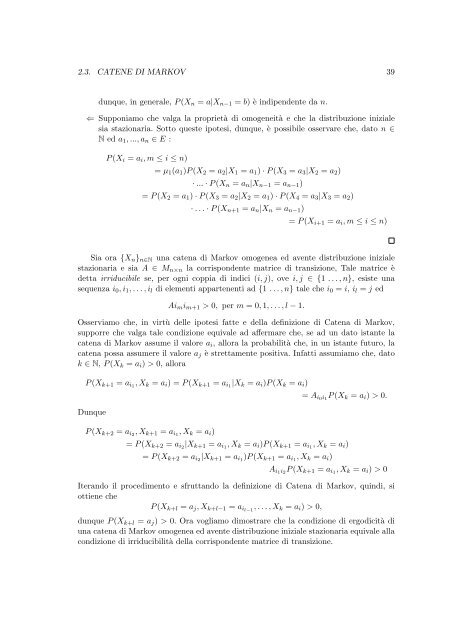 Il teorema ergodico - Matematica e Applicazioni