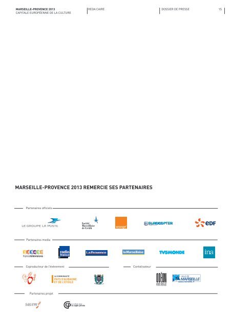 TÃ©lÃ©charger le dossier de presse - Marseille Provence 2013
