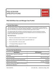 PS2-GC50-R/N SPECIFICATIONS - SAES Pure Gas