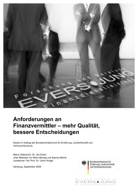 Anforderungen An Finanzvermittler Mehr Qualitat Evers Und Jung
