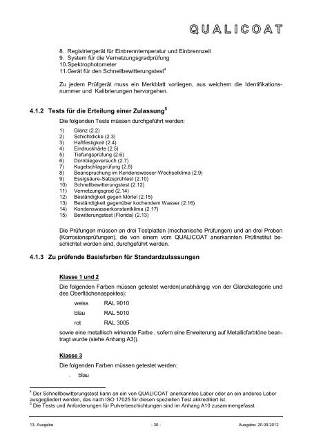 vorschriften zur erlangung des qualitätszeichens für ... - Qualicoat