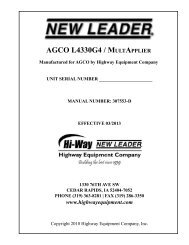 Operator and Parts Manual - Highway Equipment Company