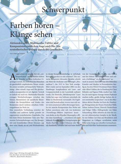 Kunst und Musik - Das Magazin für Kunst, Architektur und Design