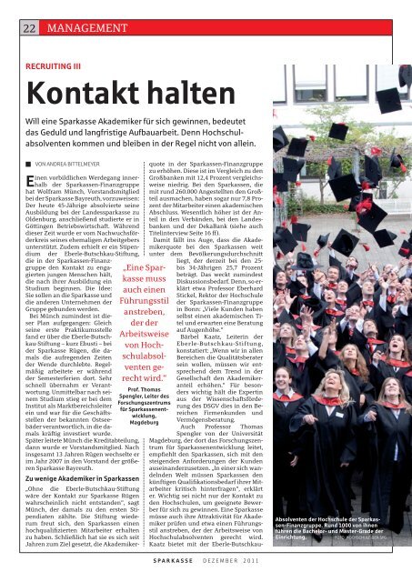 ABSOLVENTEN BEGEISTERN - Sparkassenzeitung