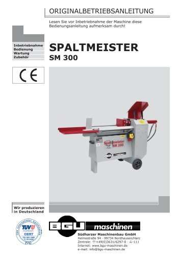 spaltmeister sm 300 - BGU Maschinen