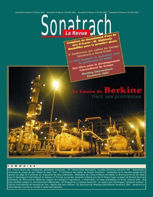 Sonatrach la Revue nÂ°33 - MinistÃ¨re de l'Ã©nergie et des mines