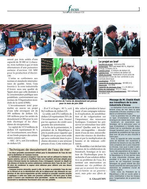 Sonatrach la Revue nÂ°33 - MinistÃ¨re de l'Ã©nergie et des mines