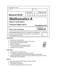 Maths Paper 2 - Bedford Academy