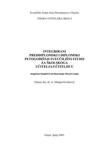 pdf dokument, 1832 kb - Učiteljski fakultet u Osijeku - Sveučilište ...