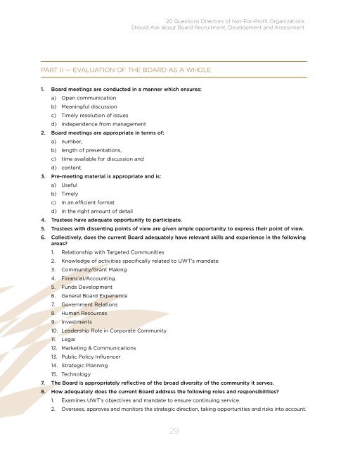 20 Questions Directors of Not-for-Profit Organizations Should Ask ...