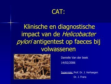 Klinische en diagnostische impact van de Helicobacter ... - UZ Leuven