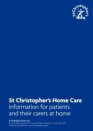 St Christopher's Home Care - St Christopher's Hospice