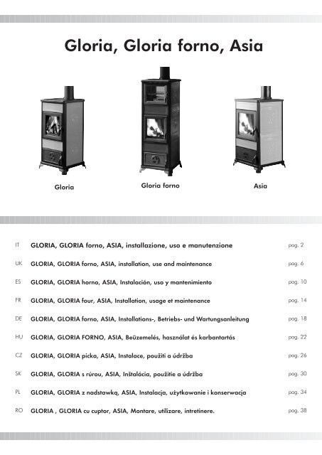 GLORIA, GLORIA forno, ASIA - EDILKAMIN