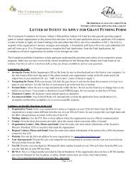 letter of intent to apply for grant funding form - The Community ...