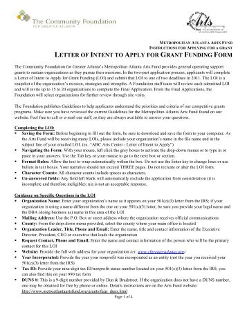 letter of intent form