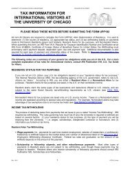 UPP 192 Instructions - University of Chicago