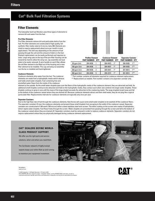 2011 Filter and Fluid Application Guide PEWJ0074-04