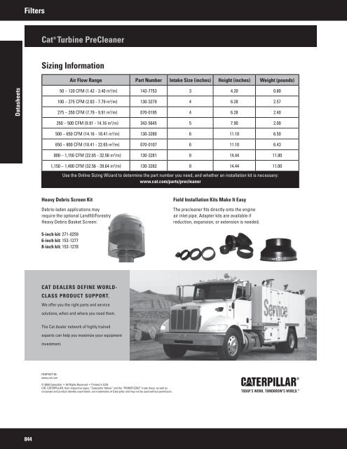 2011 Filter and Fluid Application Guide PEWJ0074-04