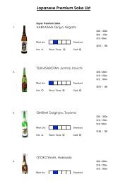 Japanese Premium Sake List - Ainoya