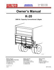 Owners Manual - Waltco