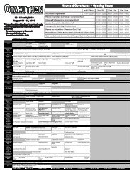 L'horaire préliminaire de la programmation d'Otakuthon