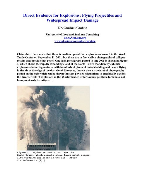 Direct Evidence for Explosions - Journal of 9/11 Studies