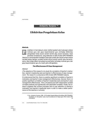 Hal.64-80 Efektivitas Pengelolaan Kelas.pdf - BPK Penabur