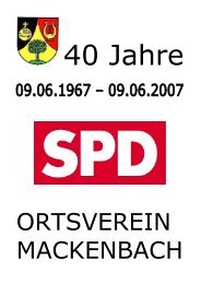 40 Jahre - SPD-Ortsverein Mackenbach